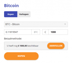 Cryptocurrency kopen widget bij BCM