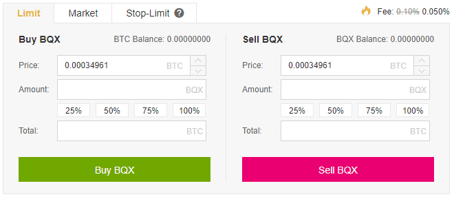 Bij Binance Ethos kopen of verkopen