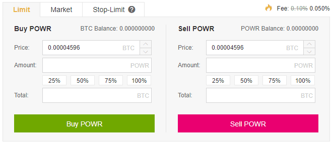 Bij Binance POWR kopen of verkopen