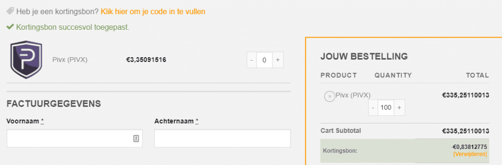 Kortingsbon succesvol toepassen bij EHBCrypto