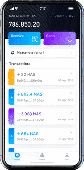 Nebulas iPhone wallet