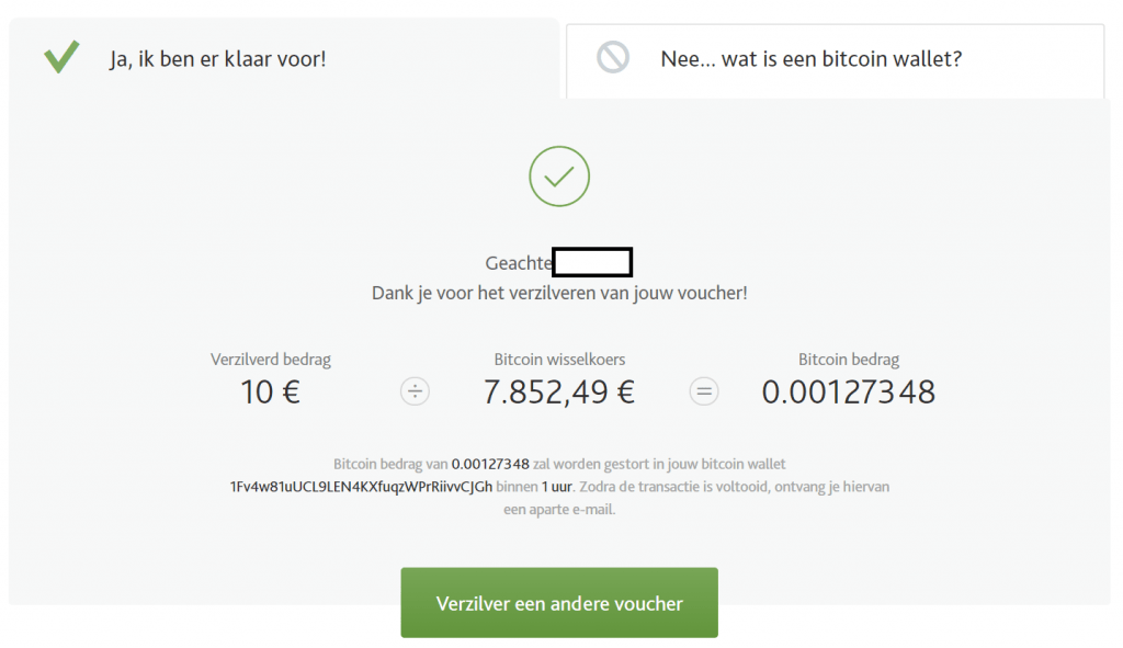 Bit4coin vouchercode verzilverd