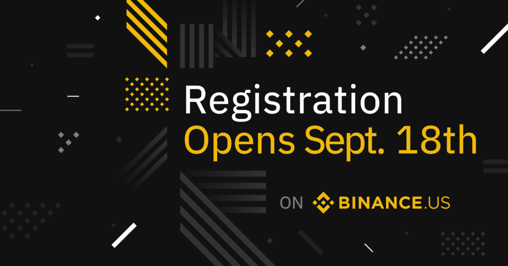 Binance.us start registratie