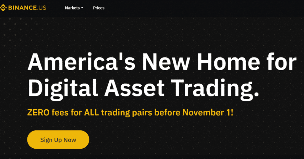 Binance US Start handel