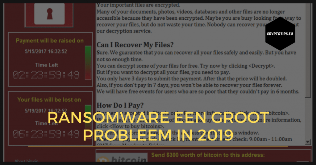 Ransomware een groot probleem in 2019