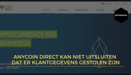 Anycoin Direct kan niet uitsluiten dat er klantgegevens gestolen zijn