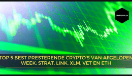 Top 5 best presterende crypto's van afgelopen week: STRAT, LINK, VET