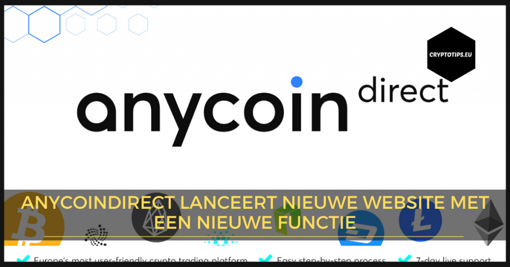 AnycoinDirect lanceert nieuwe website met een nieuwe functie