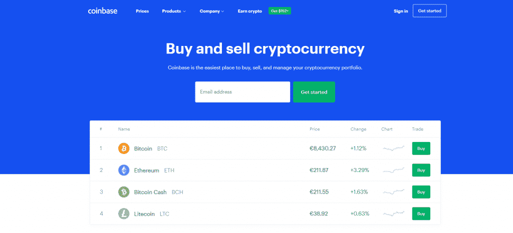 Coinbase Website