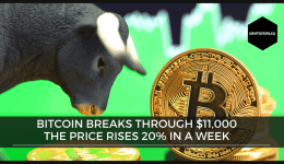 Bitcoin breaks through $11,000 - The price rises 20% in a week