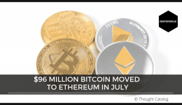 $96 million Bitcoin moved to Ethereum in July