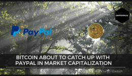 Bitcoin about to catch up with PayPal in market capitalization