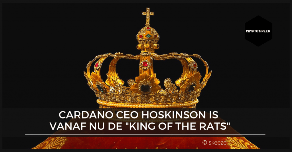 Cardano CEO Hoskinson is vanaf nu de "King of the Rats"