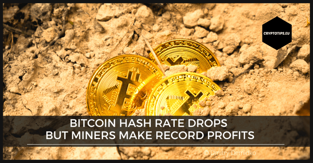 Bitcoin hash rate drops but miners make record profits