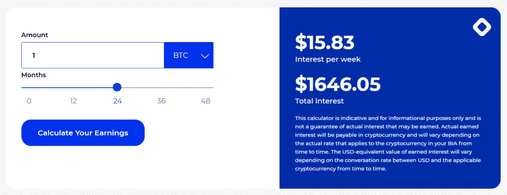 Crypto interest calculator