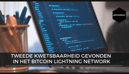 Tweede kwetsbaarheid gevonden in het Bitcoin Lightning Network