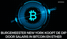 Burgemeester New York koopt de dip door salaris in Bitcoin en Ether