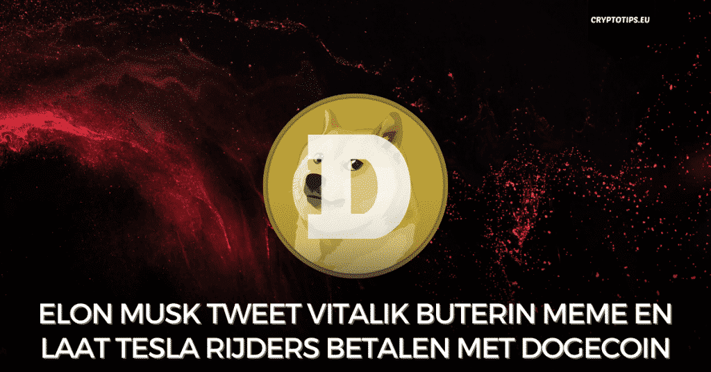 Elon Musk tweet Vitalik Buterin meme en laat Tesla rijders betalen met Dogecoin