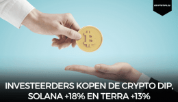 Investeerders kopen de crypto dip, Solana +18% en Terra +13%