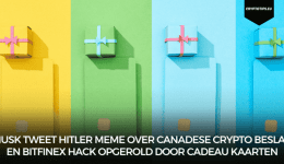 Musk tweet Hitler meme over Canadese crypto beslag en Bitfinex hack opgerold door cadeau kaarten