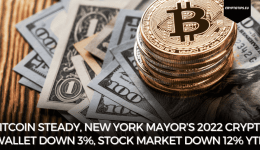 Bitcoin Steady, New York Mayor’s 2022 Crypto Wallet Down 3%, Stock Market Down 12% YTD