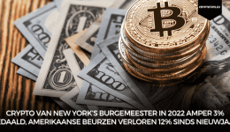 Crypto van New York’s burgemeester in 2022 amper 3% gedaald, Amerikaanse beurzen verloren 12% sinds nieuwjaar