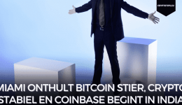 Miami onthult Bitcoin stier, crypto stabiel en Coinbase begint in India