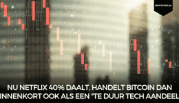 Nu Netflix 40% daalt, handelt Bitcoin dan binnenkort ook als een "te duur tech aandeel"?