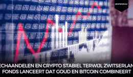 Techaandelen en crypto stabiel terwijl Zwitserland fonds lanceert dat goud en Bitcoin combineert