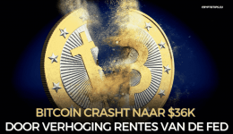 Bitcoin crasht naar $36k door verhoging rentes van de Fed