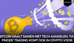 Bitcoin daalt samen met Tech aandelen, ‘Fat Finger’ trading komt ook in crypto voor