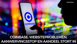 Coinbase: websiteproblemen, aanwervingsstop en aandeel stort in