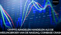 Crypto aandelen handelen als de tweelingbroer van de Nasdaq, Coinbase crasht