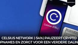 Celsius Network (-54%) pauzeert crypto opnames en zorgt voor een verdere daling