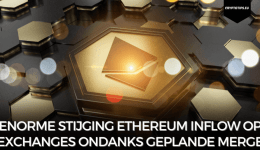 Enorme stijging Ethereum inflow op exchanges ondanks geplande Merge