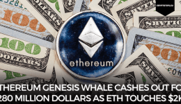 Ethereum Genesis Whale Cashes Out For 280 Million Dollars As ETH Touches $2k