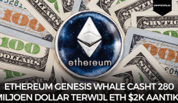 Ethereum Genesis Whale casht 280 miljoen dollar terwijl ETH $2k aantikt