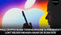 Apple crypto scam tijdens iPhone 14 presentatie lokt 165,000 mensen naar de scam site