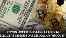 Bitcoin hoger en daarna lager nu beleggers denken dat de Dollar piek over is