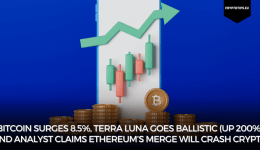 Bitcoin Surges 8.5%, Terra Luna Goes Ballistic (Up 200%) And Analyst Claims Ethereum’s Merge Will Crash Crypto