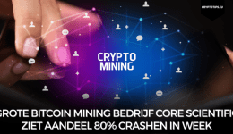 Grote Bitcoin mining bedrijf Core Scientific ziet aandeel 80% crashen in week