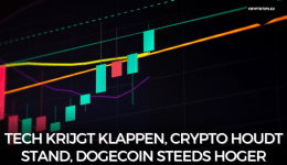 Tech krijgt klappen, crypto houdt stand, Dogecoin steeds hoger