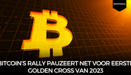 Bitcoin’s rally pauzeert net voor eerste Golden Cross van 2023