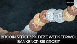 Bitcoin stijgt 32% deze week terwijl bankencrisis groeit