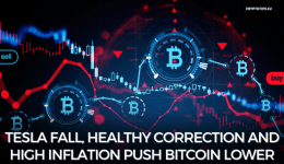 Tesla fall, healthy correction and high inflation push Bitcoin lower