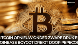 Bitcoin opnieuw onder zware druk en Coinbase boycot dreigt door Pepecoin