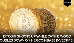 Bitcoin shoots up while Cathie Wood doubles down on her Coinbase investment