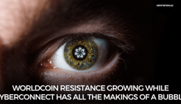 Worldcoin resistance growing while Cyberconnect has all the makings of a bubble