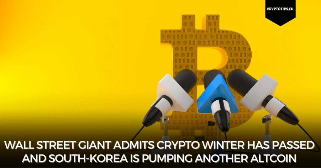 Wall Street giant admits crypto winter has passed and South-Korea is pumping another altcoin