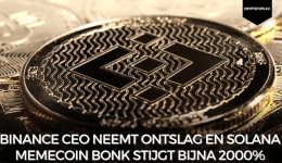 Binance CEO neemt ontslag en Solana memecoin Bonk stijgt bijna 2000%